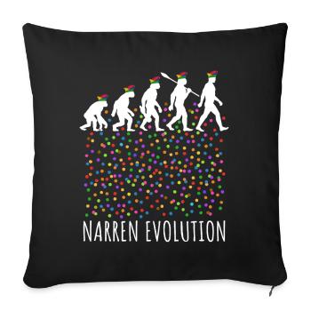 Fool Evolution | Homo Carnival | Carnival - Sofa pillowcase 17,3'' x 17,3'' (45 x 45 cm) - black - Front