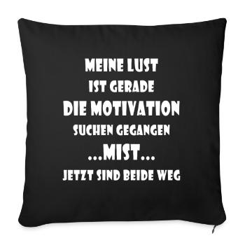 Motivation - Sofakissenbezug 45 x 45 cm - Schwarz - Vorne