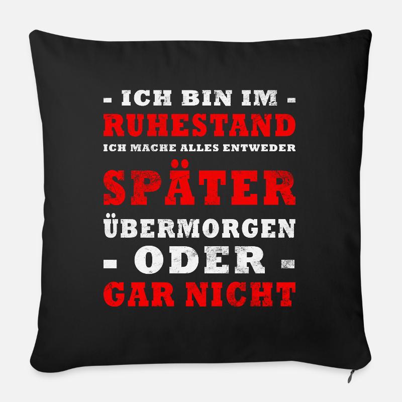 Ruhestand Geschenk - Sofakissenbezug 45 x 45 cm - Schwarz