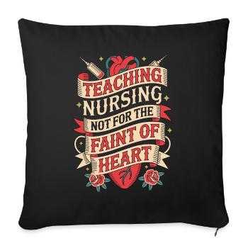 Enseignant en soins infirmiers enseignant en soins infirmiers - Housse de coussin décorative 45 x 45 cm - noir - Devant