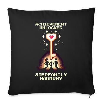 Patchwork Harmony Unlocked | Patchwork - Sofa pillowcase 17,3'' x 17,3'' (45 x 45 cm) - black - Front