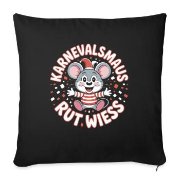 Carnival Mouse Rut Wiess Cologne Cologne Cologne Carnival Mouse - Sofa pillowcase 17,3'' x 17,3'' (45 x 45 cm) - black - Front