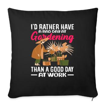 Plant Lovers Gardening Hobby Plants - Sofa pillowcase 17,3'' x 17,3'' (45 x 45 cm) - black - Front