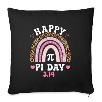 Joyeuse Journée Pi 3.14 Célébration Math Blague Nerd - Housse de coussin décorative 45 x 45 cm - noir - Devant