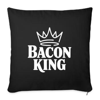 Bacon King - Sofa pillowcase 17,3'' x 17,3'' (45 x 45 cm) - black - Front