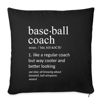 Baseballtrainer Definition Lustiger Sportslogan - Sofakissenbezug 45 x 45 cm - Schwarz - Vorne
