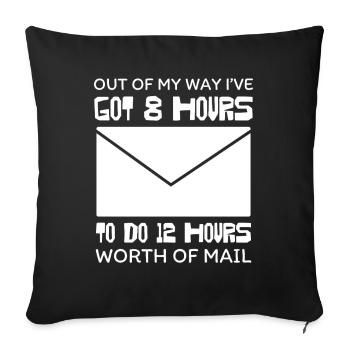 Marathon de huit heures de courriels - Housse de coussin décorative 45 x 45 cm - noir - Devant