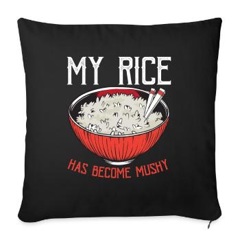 Rice Love Cooking International Cuisine Chef - Sofa pillowcase 17,3'' x 17,3'' (45 x 45 cm) - black - Front