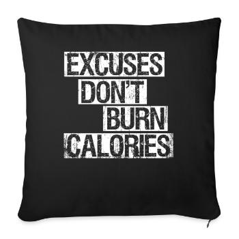 Gym Fitness Workout motivation - Sofa pillowcase 17,3'' x 17,3'' (45 x 45 cm) - black - Front