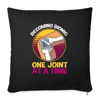 Chirurgie du genou Chirurgie du genou - Housse de coussin décorative 45 x 45 cm - noir - Devant