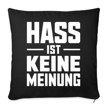 La haine n’est pas une opinion - Antifa Tee - Housse de coussin décorative 45 x 45 cm - noir - Devant