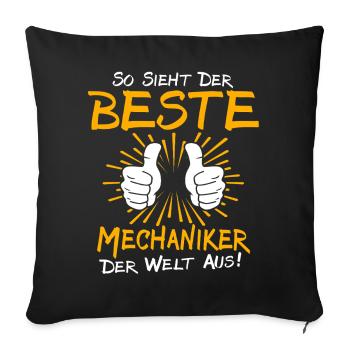 Mechanic Gift Idea - Sofa pillowcase 17,3'' x 17,3'' (45 x 45 cm) - black - Front