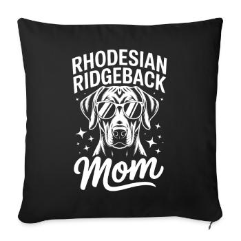 Rhodesian Ridgeback Sprüche Lustiges Hund Geschenk - Sofakissenbezug 45 x 45 cm - Schwarz - Vorne