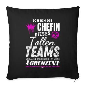 Chefin dieses Tollen Teams Chefin Geschenke - Housse de coussin décorative 45 x 45 cm - noir - Devant