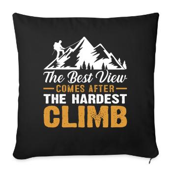 alpinisme - Housse de coussin décorative 45 x 45 cm - noir - Devant