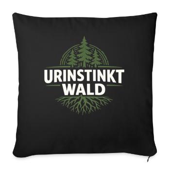 Primal Instinct Forest Emblem - Sofa pillowcase 17,3'' x 17,3'' (45 x 45 cm) - black - Front