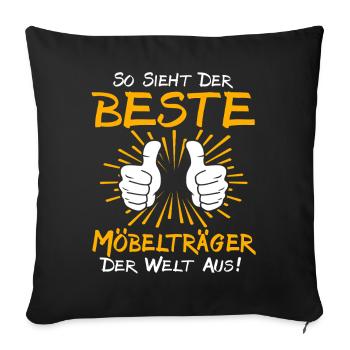 Furniture Carrier Gift Idea - Sofa pillowcase 17,3'' x 17,3'' (45 x 45 cm) - black - Front