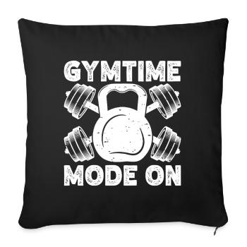 Powerlifting Bodybuilder Gymtime Mode On Gym - Sofa pillowcase 17,3'' x 17,3'' (45 x 45 cm) - black - Front