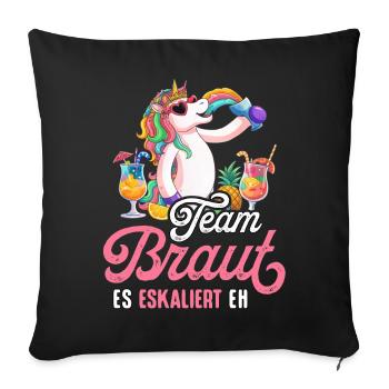 Bachelor Party Women's T-Shirt Bachelorette Party - Sofa pillowcase 17,3'' x 17,3'' (45 x 45 cm) - black - Front