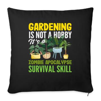 Pflanzenliebhaber Lustig Gartenarbeit Hobby - Sofakissenbezug 45 x 45 cm - Schwarz - Vorne