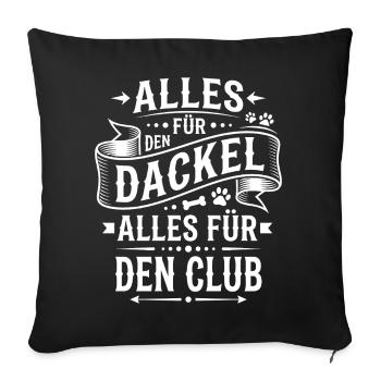 Tout pour le Club teckel - Housse de coussin décorative 45 x 45 cm - noir - Devant