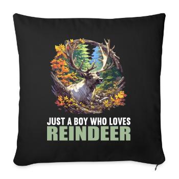 Renne Renne - Housse de coussin décorative 45 x 45 cm - noir - Devant