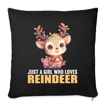 Renne Renne - Housse de coussin décorative 45 x 45 cm - noir - Devant