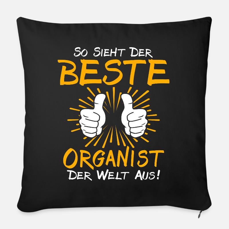 Organist Geschenkidee - Sofakissenbezug 45 x 45 cm - Schwarz