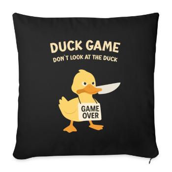 Duck Game Game Over Shield - Sofa pillowcase 17,3'' x 17,3'' (45 x 45 cm) - black - Front