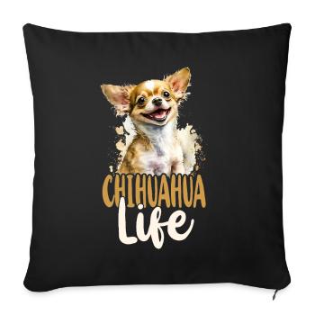 Chihuahua Chihuahueño Chihuahua - Sofa pillowcase 17,3'' x 17,3'' (45 x 45 cm) - black - Front