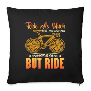 Mountain Bike Mountain Bike Saying MTB Downhill - Sofa pillowcase 17,3'' x 17,3'' (45 x 45 cm) - black - Front