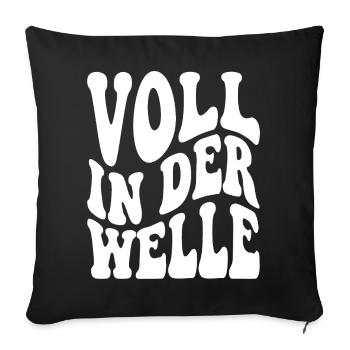 Plein dans la vague - Housse de coussin décorative 45 x 45 cm - noir - Devant