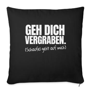 Va enterrer ton sarcasme en disant - Housse de coussin décorative 45 x 45 cm - noir - Devant