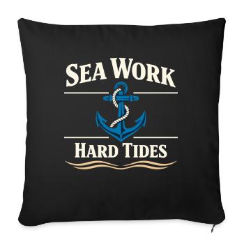 Seemannschaftsgeschenk Für Deckhand Ocean Work - Sofakissenbezug 45 x 45 cm - Schwarz - Vorne