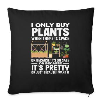 Toujours acheter des plantes Jardin des Amoureux des Plantes - Housse de coussin décorative 45 x 45 cm - noir - Devant