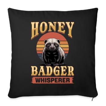 Funny Honey Badger - Sofakissenbezug 45 x 45 cm - Schwarz - Vorne