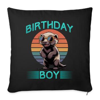 Funny Honey Badger - Sofakissenbezug 45 x 45 cm - Schwarz - Vorne