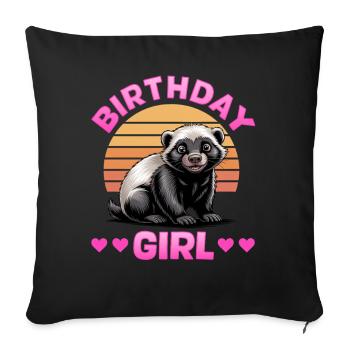 Funny Honey Badger - Sofa pillowcase 17,3'' x 17,3'' (45 x 45 cm) - black - Front