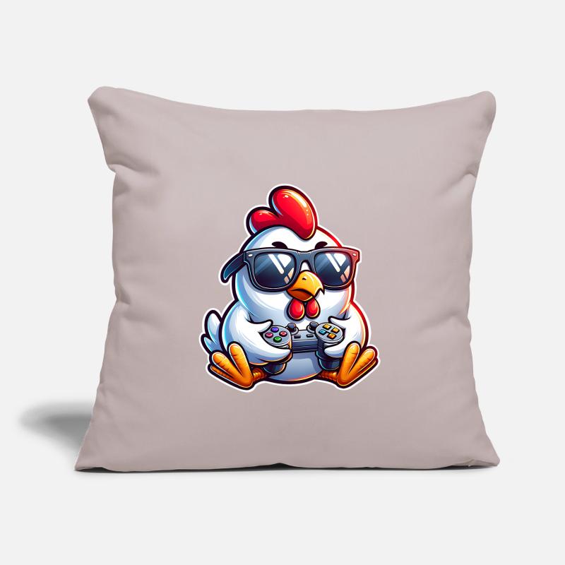 Gamer Chicken with Controller Sofa pillowcase 17,3'' x 17,3'' (45 x 45 cm)