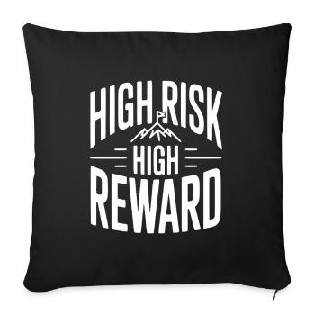 Haut risque Haut rendement - Housse de coussin décorative 45 x 45 cm - noir - Devant