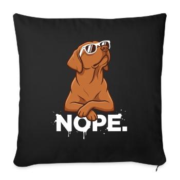 Cool Foxred Labrador: Nope Statement - Sofa pillowcase 17,3'' x 17,3'' (45 x 45 cm) - black - Front