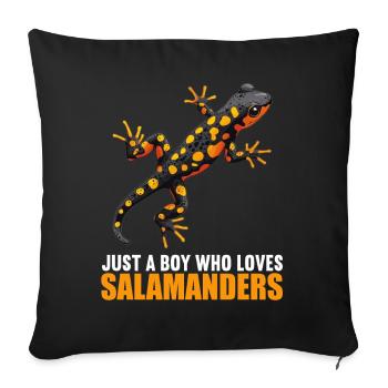 Feuersalamander Salamander - Sofakissenbezug 45 x 45 cm - Schwarz - Vorne