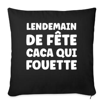 Lettrage audacieux après fête - Housse de coussin décorative 45 x 45 cm - noir - Devant