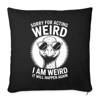 Expressions bizarres, blagues, drôle, cadeau bizarre - Housse de coussin décorative 45 x 45 cm - noir - Devant