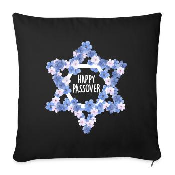 Happy Passover Pesach Celebration Jewish Heritage - Sofa pillowcase 17,3'' x 17,3'' (45 x 45 cm) - black - Front