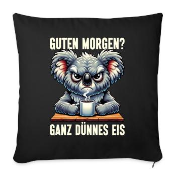 Guten Morgen Ganz Dünnes Eis Koala Schlafmützen - Sofa pillowcase 17,3'' x 17,3'' (45 x 45 cm) - black - Front