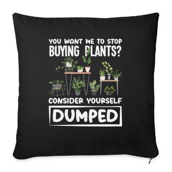 Plant Lover Plants Gardener Hobby - Sofa pillowcase 17,3'' x 17,3'' (45 x 45 cm) - black - Front