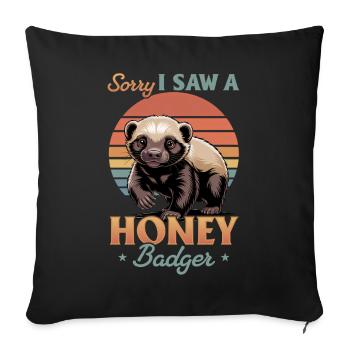 Funny Honey Badger - Sofa pillowcase 17,3'' x 17,3'' (45 x 45 cm) - black - Front