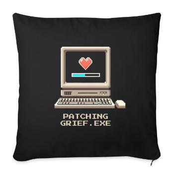 Patch Grief | Undertaker Irony - Sofa pillowcase 17,3'' x 17,3'' (45 x 45 cm) - black - Front