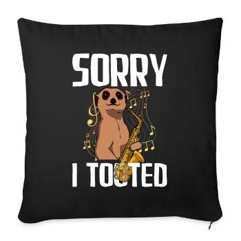 Désolé d’avoir fait un saxophone saxophone - Housse de coussin décorative 45 x 45 cm - noir - Devant